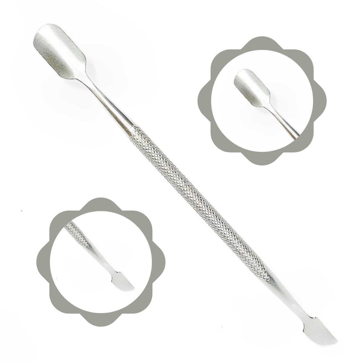 ESPÁTULA DUPLA AÇO INOX 71