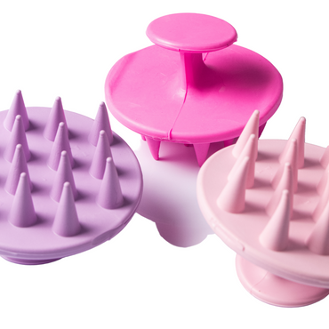 ESCOVA MASSAGEADORA DE COURO CABELUDO DE SILICONE