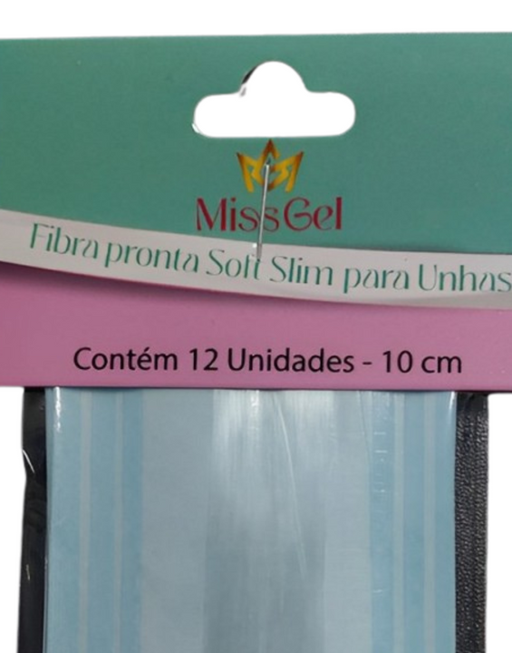 FIBRA DE VIDRO PRONTA SOFT SLIM 12 UNIDADES C/ 10 CM - MISS GEL