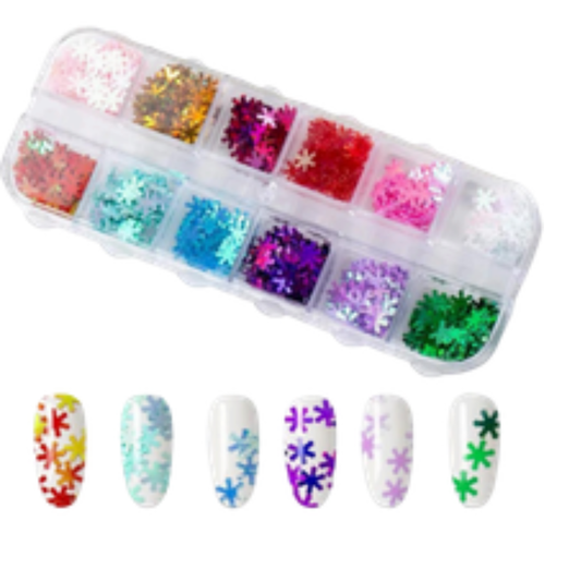 KIT FLORES SECAS PARA UNHAS 12 UNIDADES