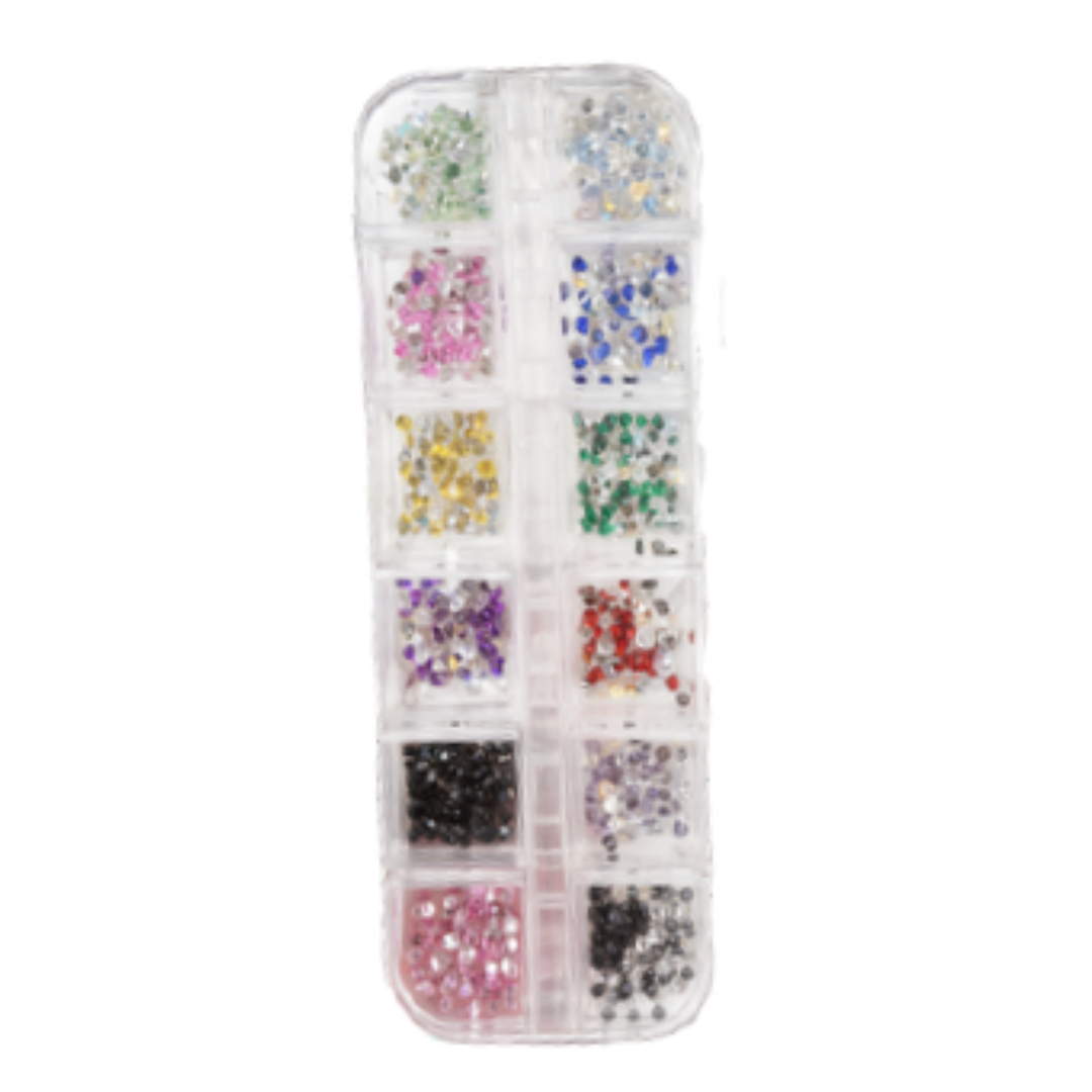 KIT 12 STRASS BRILHO CORAÇÃO COLORIDO