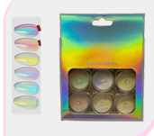PÓ CROMO HOLOGRÁFICO KIT 6 UNIDADES
