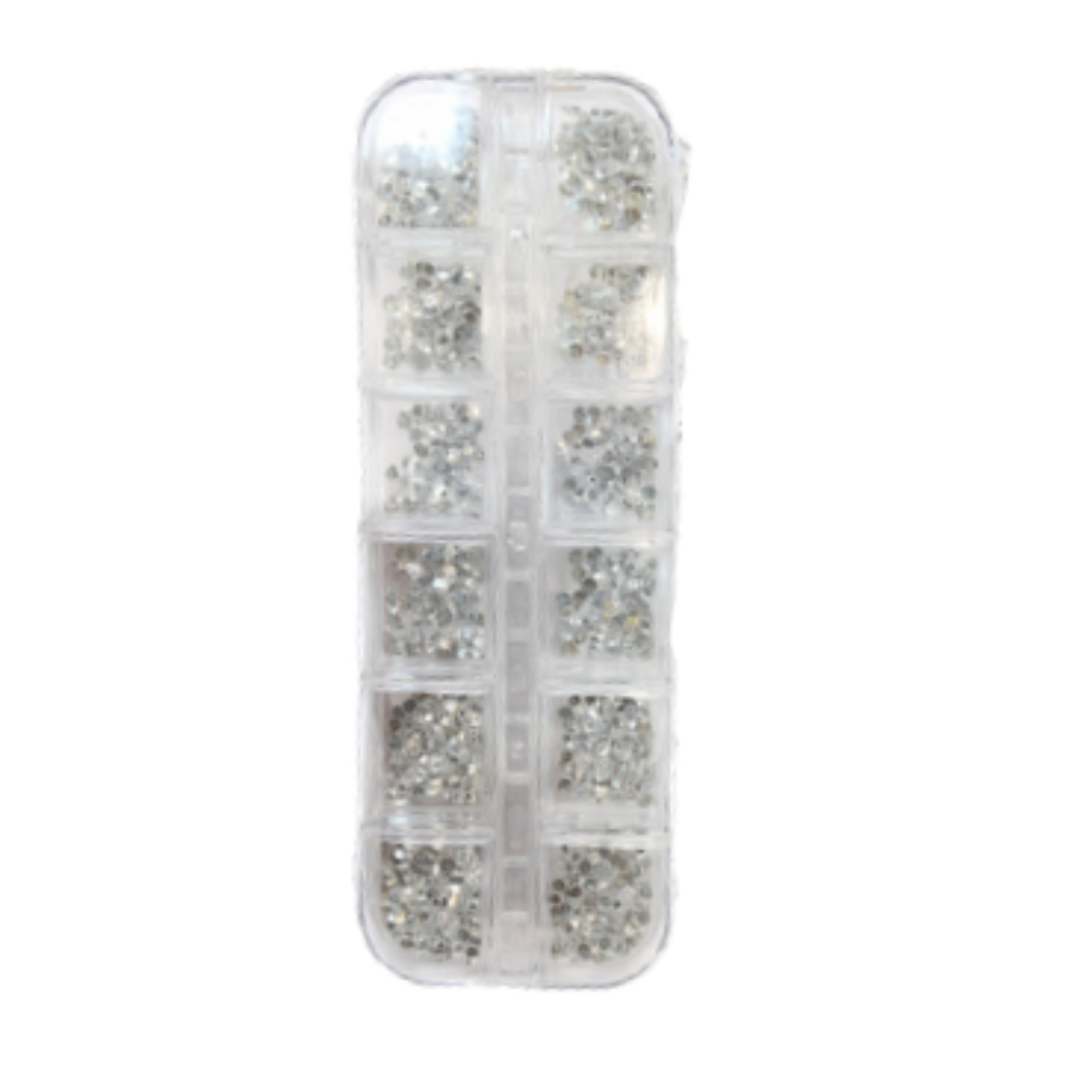 KIT 12 STRASS BRILHO PRATA